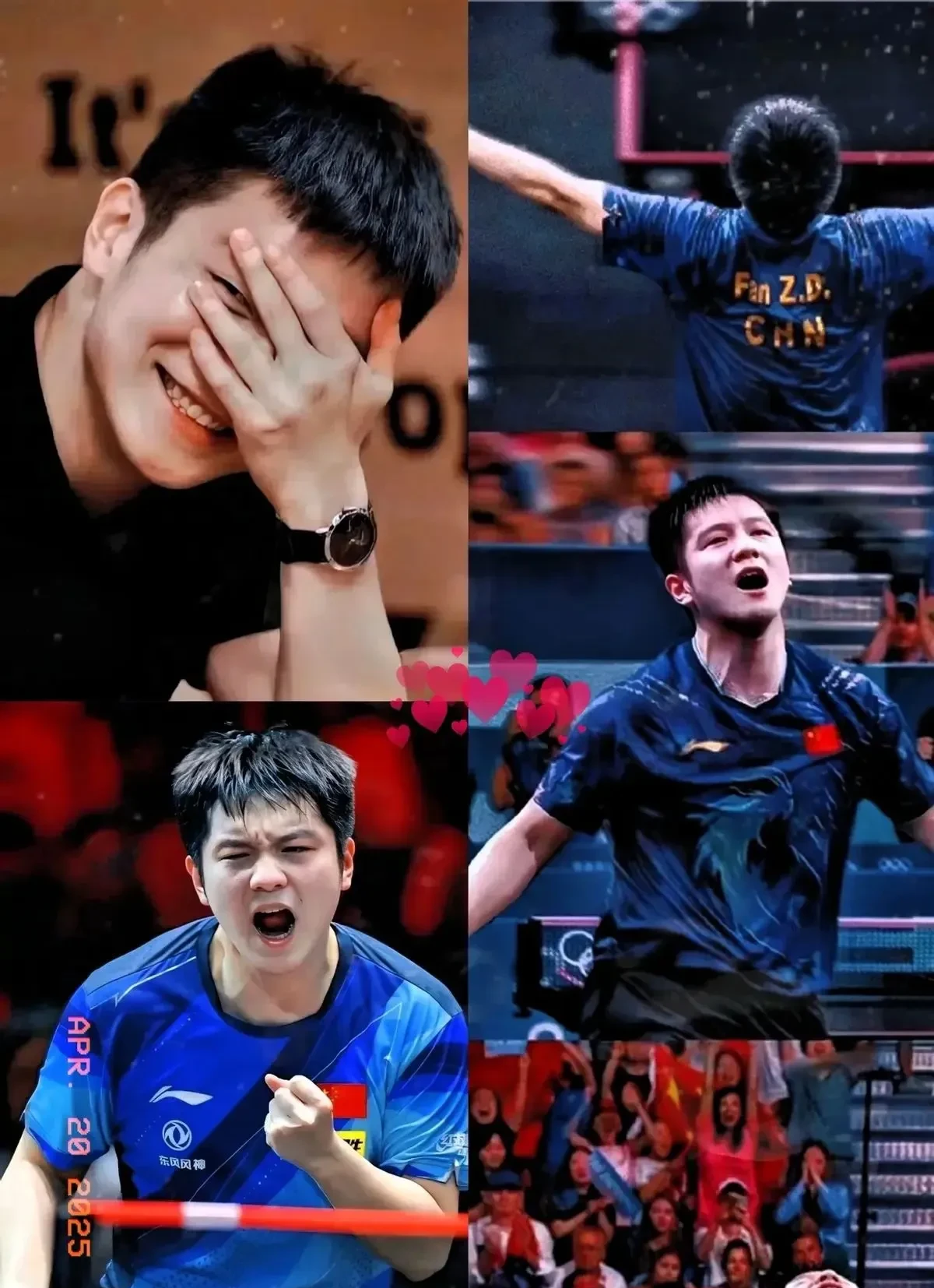 韩国乒乓球队鏖战中国乒乓球队，张继科送出助攻